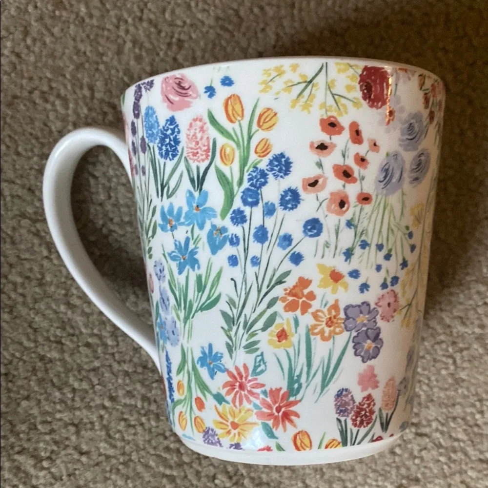 Sur La Table White Floral Mugs Dining Collection